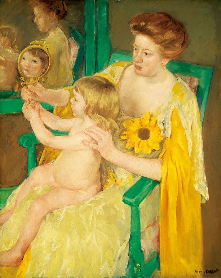  玛丽·卡萨特 Mary Cassatt —— mother wearing a 